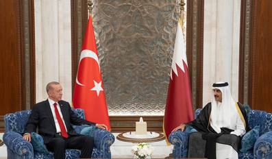 HH the Amir Sheikh Tamim bin Hamad Al-Thani with Recep Tayyip Erdogan